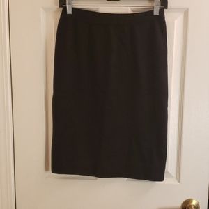 Salvatore Ferragamo Wool Knitted Skirt Black Small